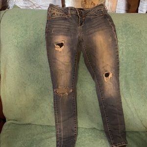 “Patched Skinny Jeans”